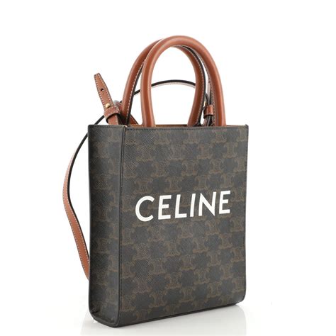 canvas tote bag celine|Celine vertical cabas tote.